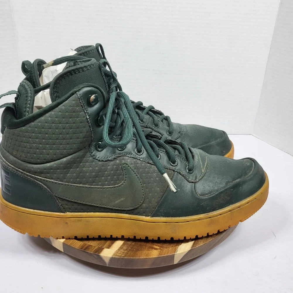 Nike Men Court Borough Mid Winter Outdoor Green Weather Resistant Sneakers Sz 12
